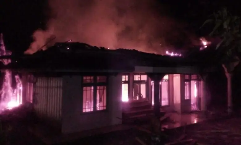 Rumah di Agrabinta Terbakar Habis Akibat Arus Pendek Listrik