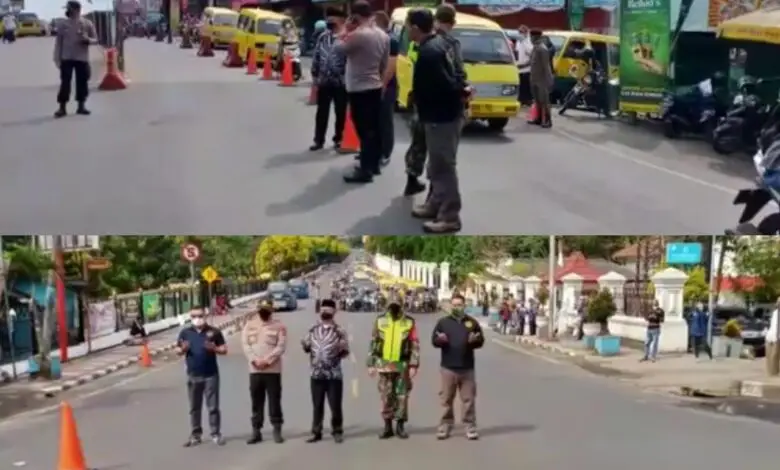 Satgas Covid-19 Kecamatan Cipanas Gencar Tegakkan PPKM Darurat di Depan Pasar