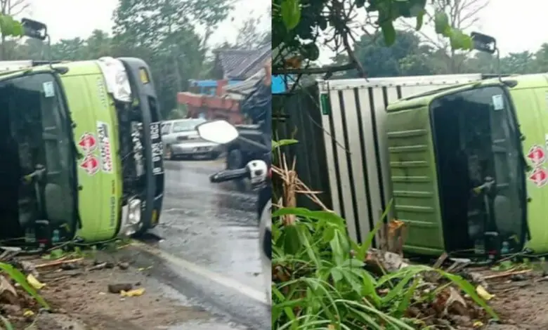 Selang Sehari, Kecelakaan Truk Kembali Terjadi di Gekbrong