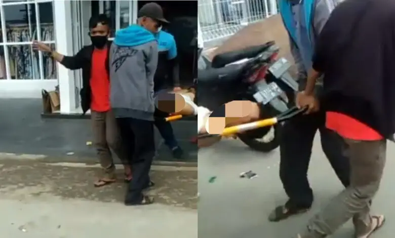 Seorang Pegawai Bangunan di Cipanas Kesetrum saat Bekerja