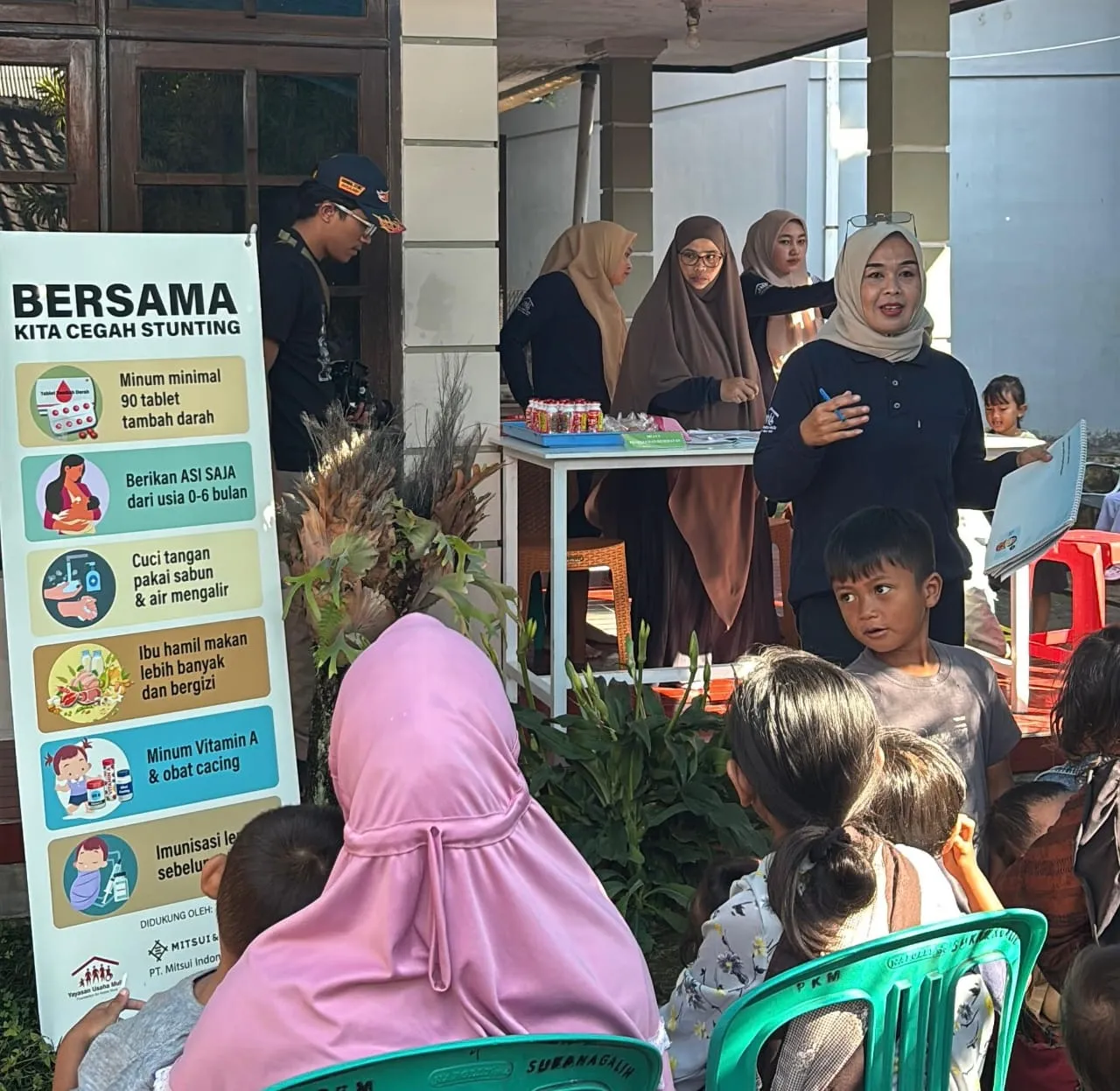 Tekan Angka Stunting, Puskesmas Sukanagalih Kolaborasi Bareng Yayasan Usaha Mulia Konsisten Jalankan 'SAYUR KEPITING'