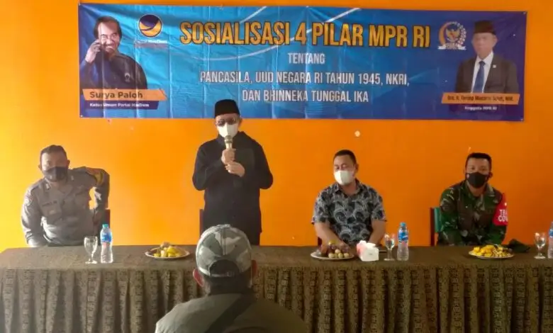 Tjetjep Muchtar Soleh Kunjungi Desa Cirumput, Silaturahmi dan Sosialisasi Empat Pilar MPR RI
