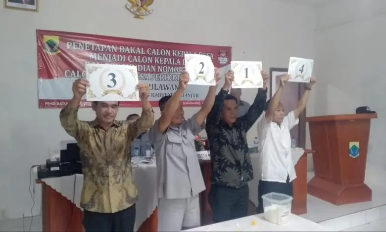 Tok! Nomor Urut Calon Kepala Desa Ditetapkan