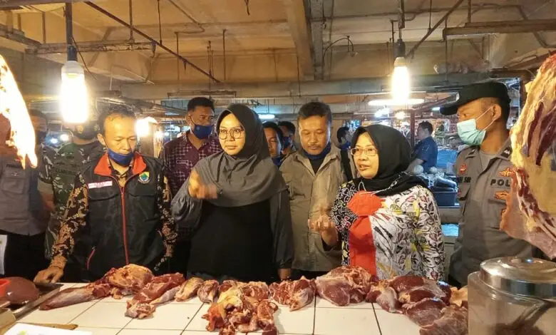 Unsur Gabungan Sidak Soal PKM di Pasar Cipanas