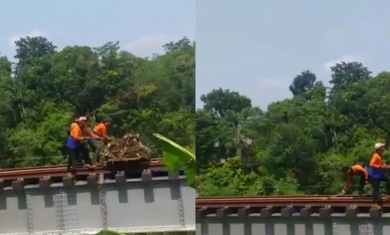 Viral Sampah Dibuang dari Atas Jembatan Kereta Api Cisokan, Ini Penjelasan PT KAI