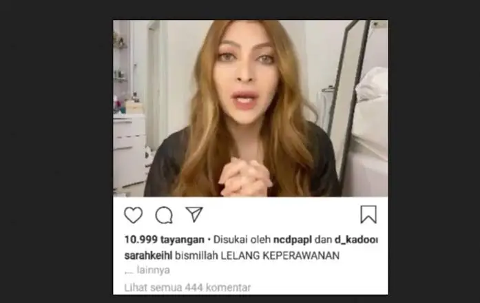 Viral Selebgram Lelang Keperawanan, Sarah: Itu Sindiran