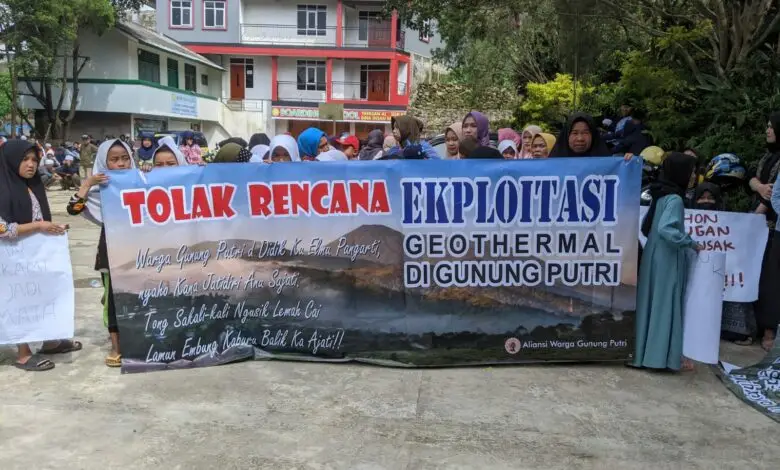 Warga Tolak Proyek Geothermal di Kaki Gunung Gede Pangrango Cipanas Cianjur