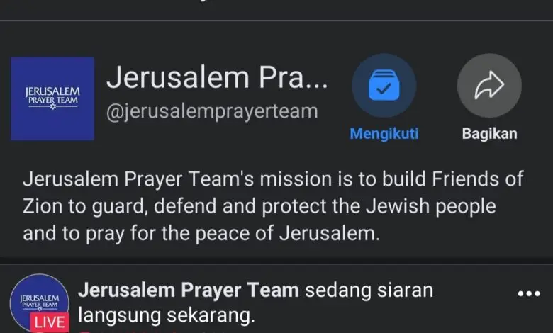 Warganet Bingung, Tiba-tiba Like Fanspage Jerusalem Prayer Team, Banyak yang Langsung Dislike