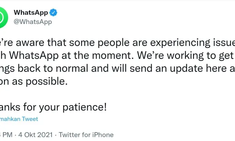 WhatsApp, Facebook, dan Instagram Down! Apa Penyebabnya?