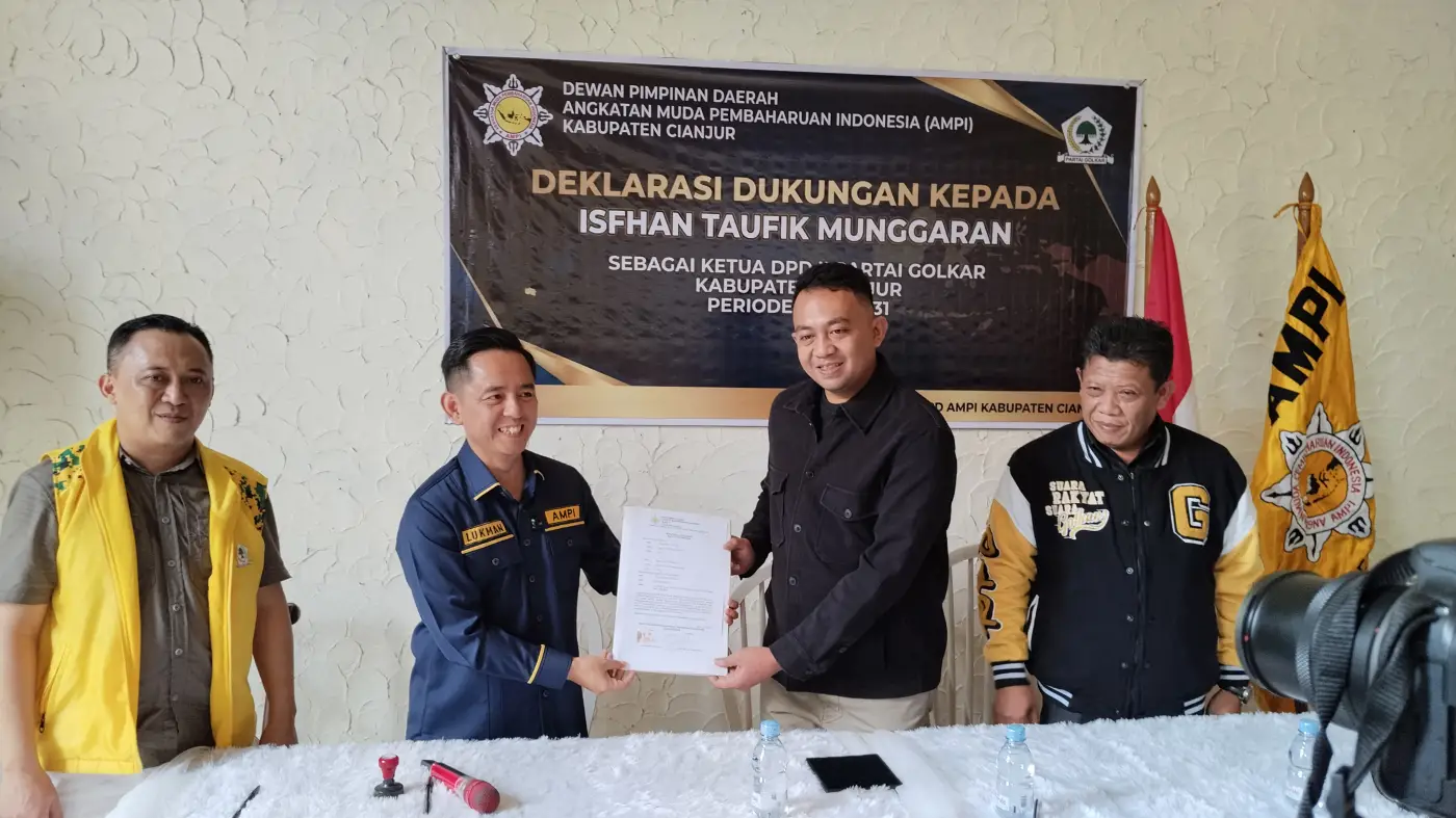 AMPI Cianjur Resmi Dukung Isfan Taufik Munggaran Jadi Ketua DPD Golkar 2026–2031