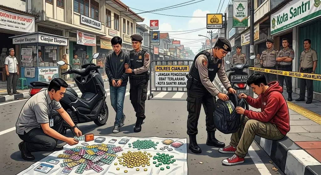 Terjaring Razia Knalpot Brong Depan Mapolres, Dua Pengendara Diamankan Polisi Bawa Ribuan Butir Obat Haram