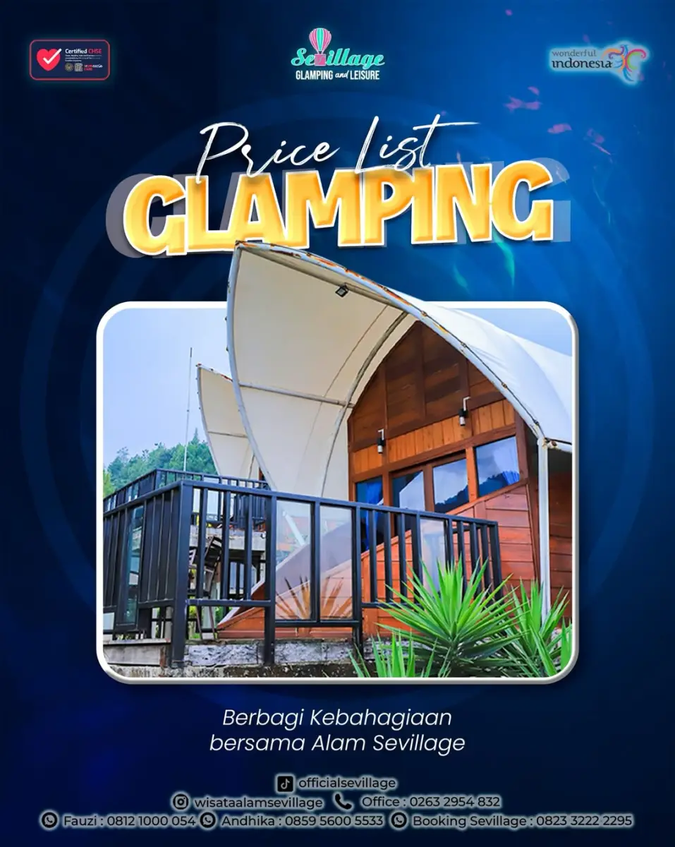 Cek Tarif Terbaru: Wisata Alam Sevillage Tawarkan Empat Tipe Glamping Mulai Rp750 Ribu