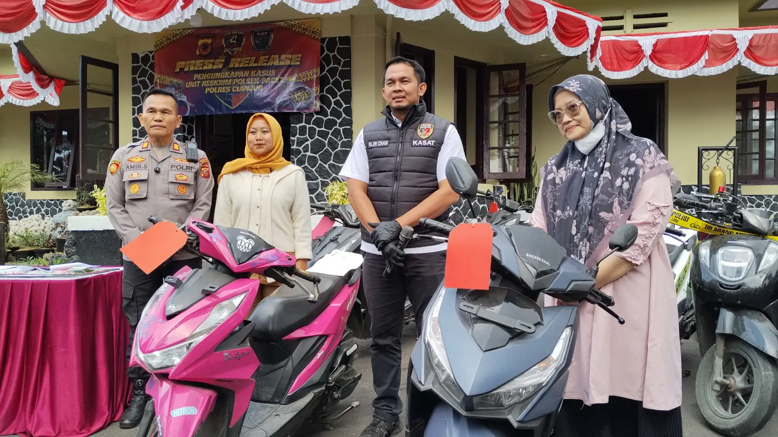 Polsek Pacet dan Polres Cianjur Ungkap Kasus Ranmor, Puluhan Motor Diamankan
