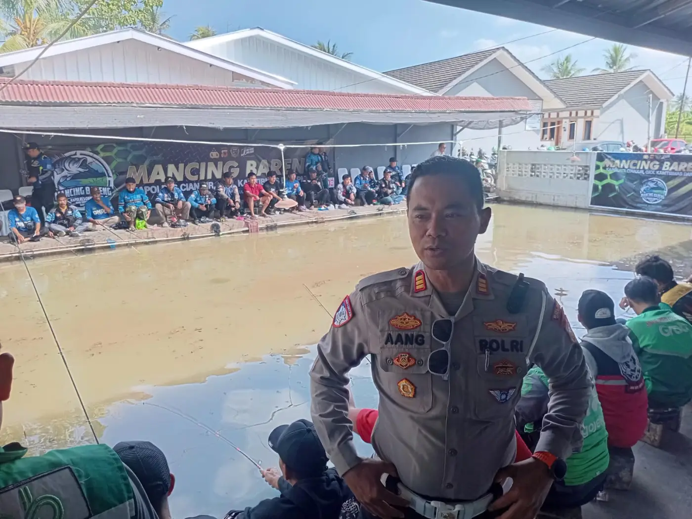 Mancing Bareng Kapolres Cianjur, Ojol dan Ojek Pangkalan Perkuat Silaturahmi dan Kamtibmas
