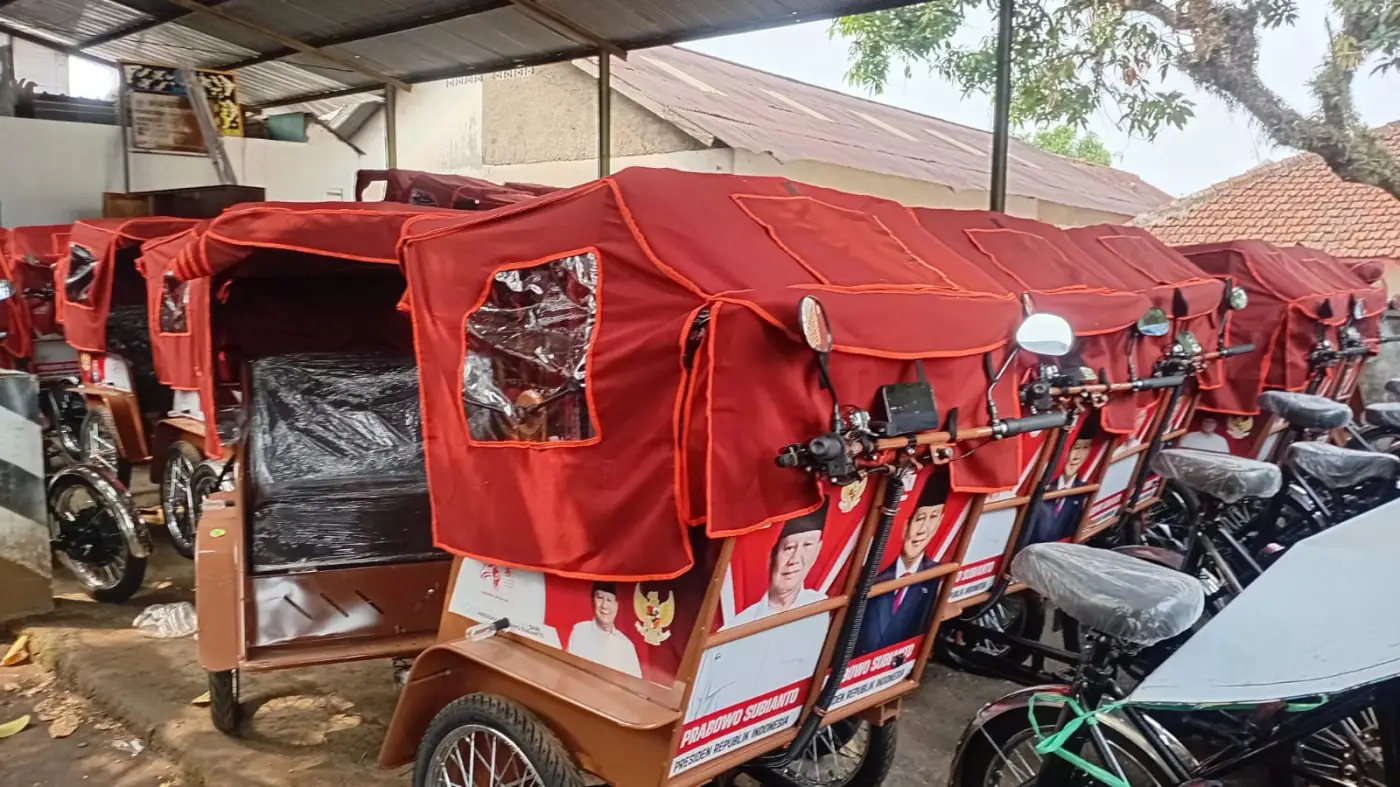 120 Becak Listrik Bantuan Presiden Segera Disalurkan kepada Pembecak di Cianjur