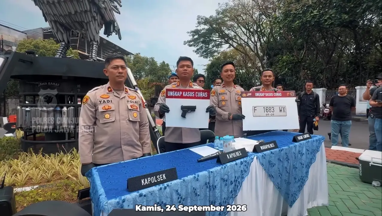 Ngaku Polisi dan Todong Pistol Mainan, 4 Pelaku Begal Motor di Cianjur Diringkus