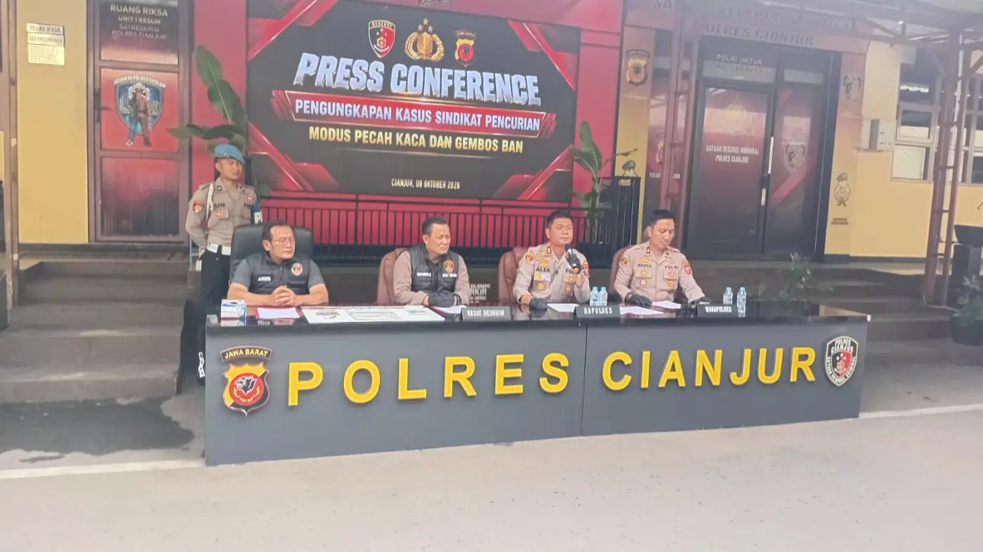 Polisi Bongkar Sindikat Pecah Kaca dan Gembos Ban Lintas Daerah, Kerugian Capai Rp4,1 Miliar