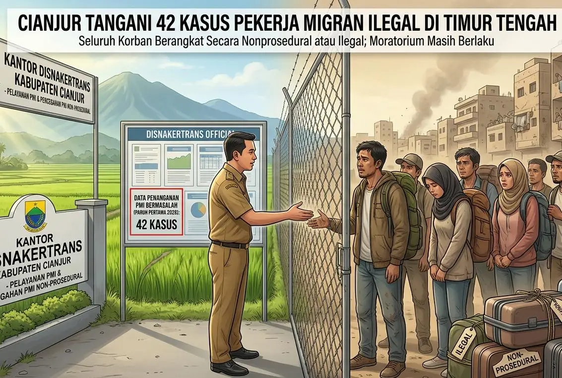 Disnakertrans Cianjur Tangani 42 Kasus Pekerja Migran Ilegal pada Paruh Pertama 2026