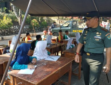 SDN Pancawangi Ambruk, Kodim 0608 Dirikan Tenda Darurat