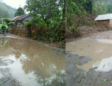 Sempat Diaspal Tahun 1998, Jalan di Cijati Rusak Penuh Lumpur