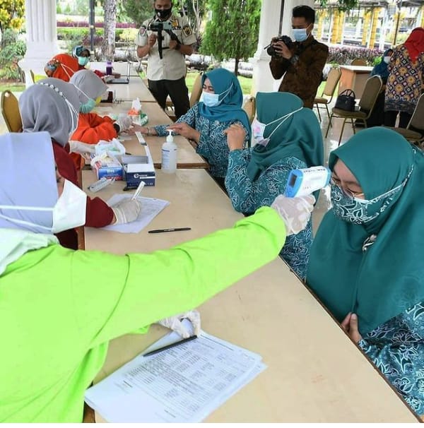 Tekan Penularan Covid-19, Tim Penggerak PKK Kabupaten Cianjur Gelar Rapid Test