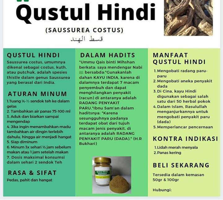 Qust Alhindi, Obat Herbal yang Disebut Bisa Menangkal Covid-19