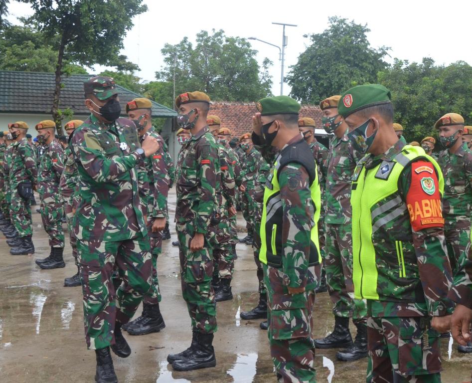 Puluhan Personel TNI Siap Mengawal Pelaksanaan Vaksinasi Covid-19 di Cianjur