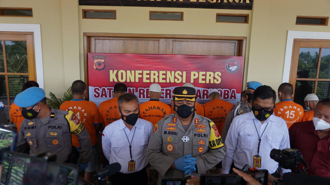 Lagi! Polres Cianjur Bekuk Delapan Pengedar dan Penyalahguna Narkoba Jaringan Lapas