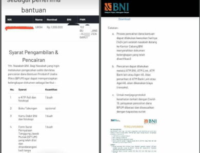 Bukan link Eform BNI eform.bni.co.id/bpum untuk cek penerima BPUM. Tapi yang benar adalah link Banpres BPUM di banpresbpum.id untuk nasabah PNM Mekaar yang menerima BLT UMKM 2021 sebesar Rp1,2 juta.