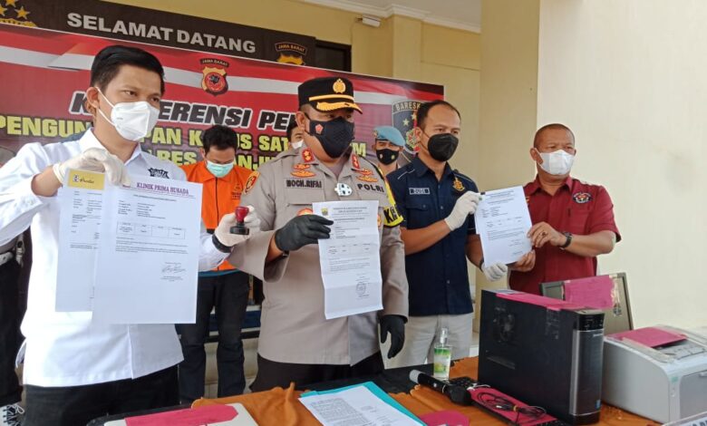 Seorang Oknum Tenaga Honorer Dinkes Cianjur jadi Tersangka Pembuatan Surat Antigen Palsu