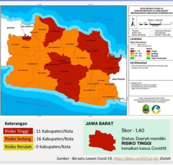 Zona Merah di Jabar Naik jadi 11 Daerah, Ridwan Kamil Berlakukan PPKM Mikro Darurat!