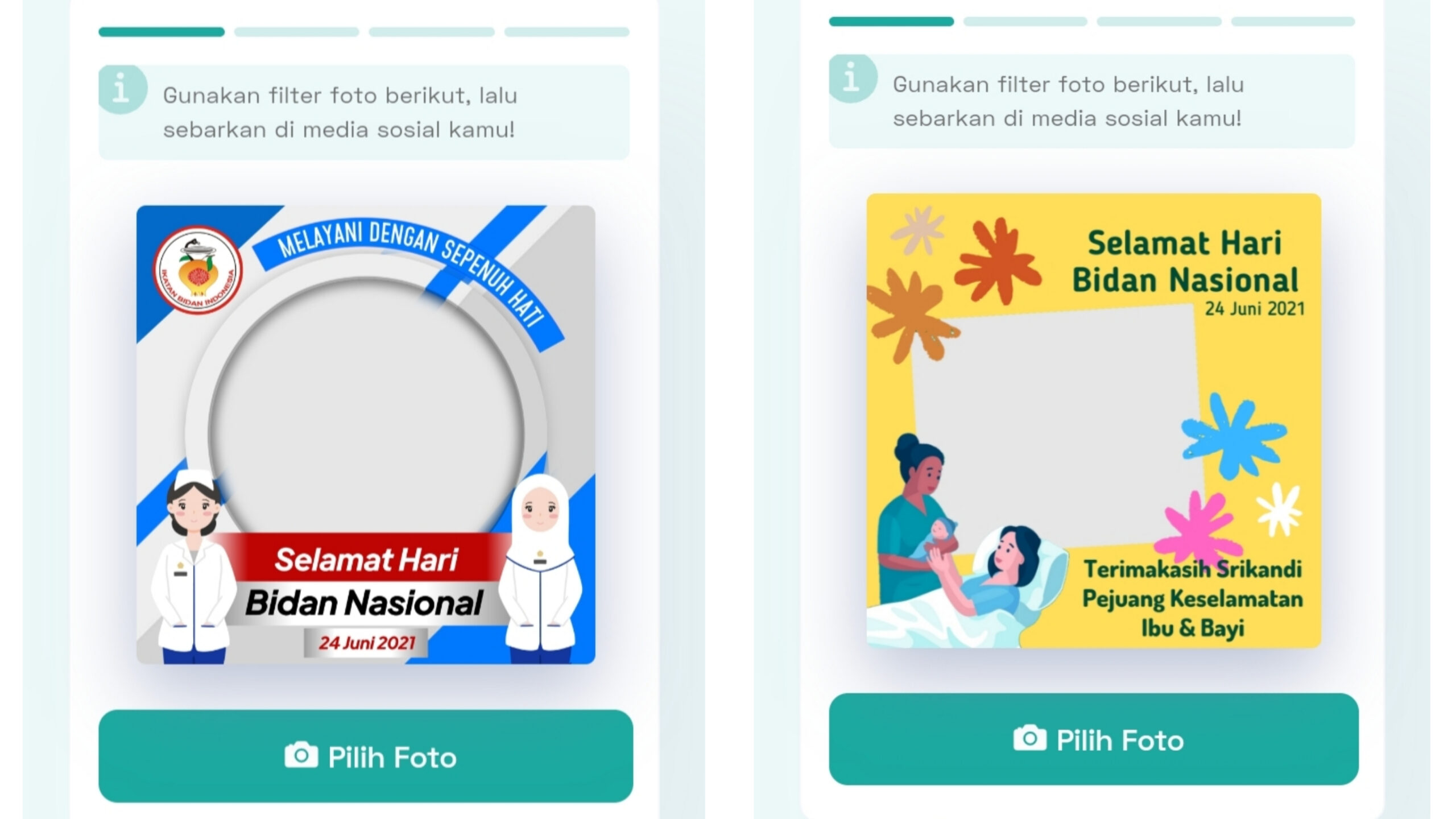 Diperingati Setiap 24 Juni, Nih Kumpulan Bingkai Foto Twibbon Hari Bidan Nasional