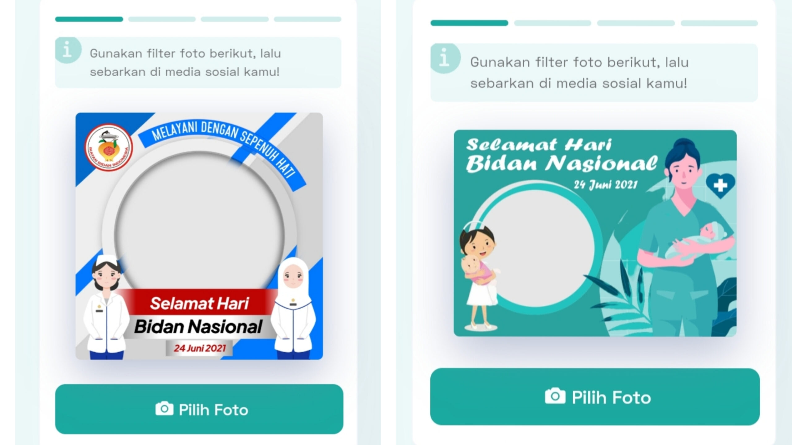 Edit Bingkai Foto Twibbonize HUT IBI ke 70 dan Hari Bidan Nasional