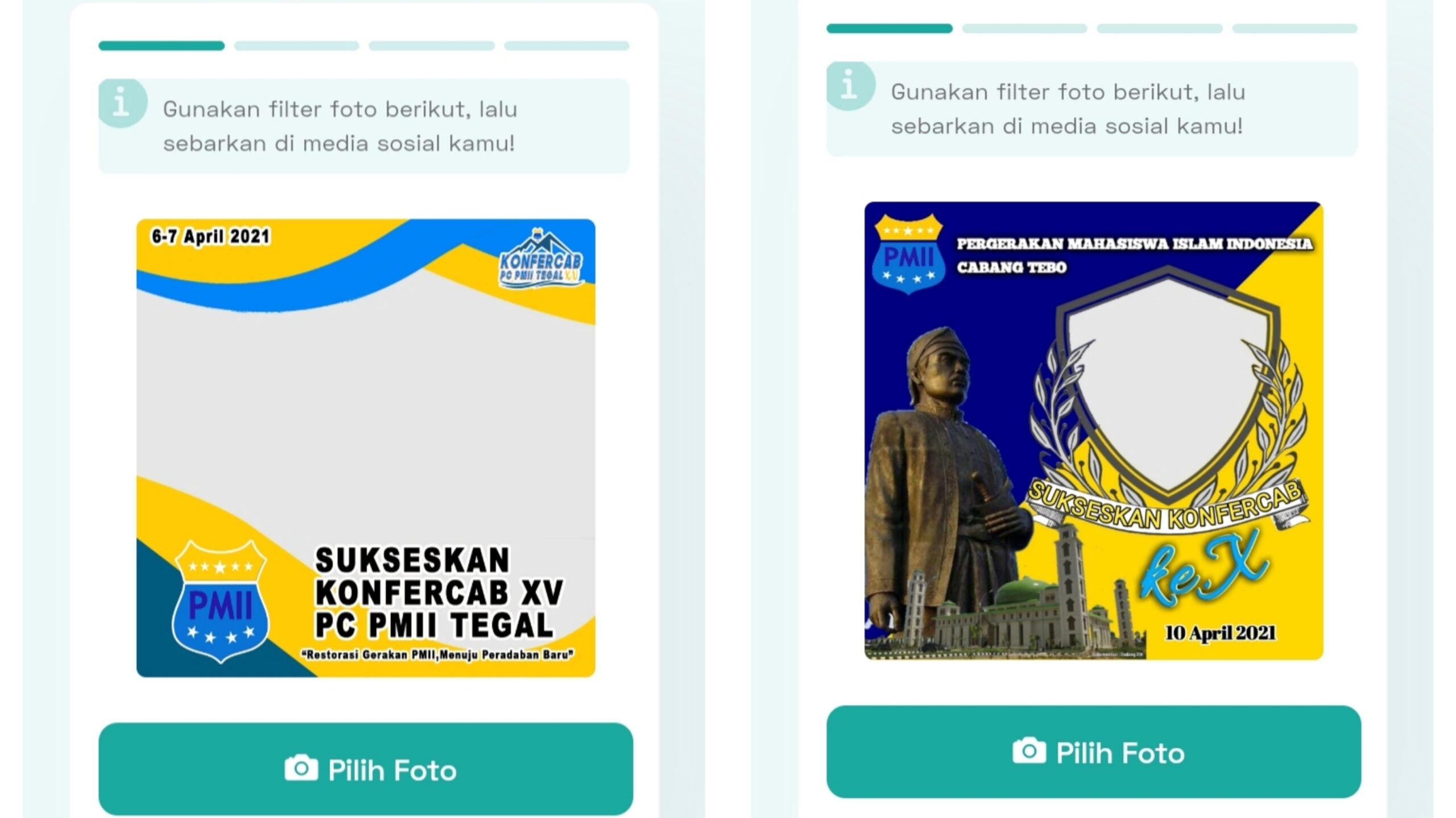 Link Download Twibbon Konferensi Cabang (Konfercab) PMII