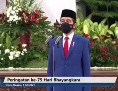 Digelar Secara Virtual, Jokowi Pimpin Upacara HUT Bhayangkara ke-75