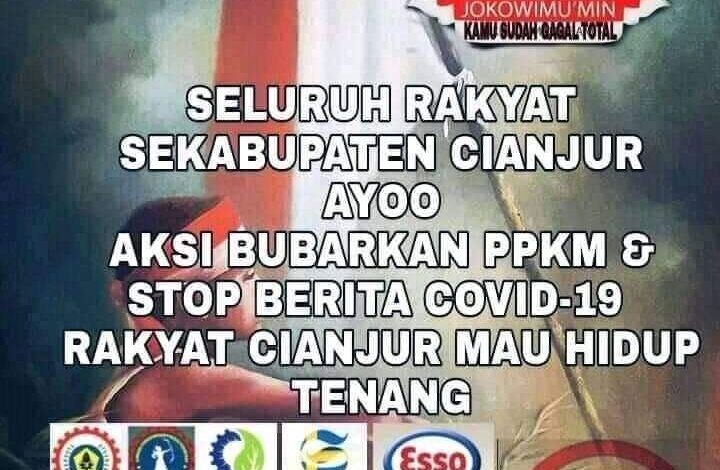Pamflet Ajakan Tolak PPKM Darurat Tersebar di Medsos, Polres Cianjur Turun Tangan
