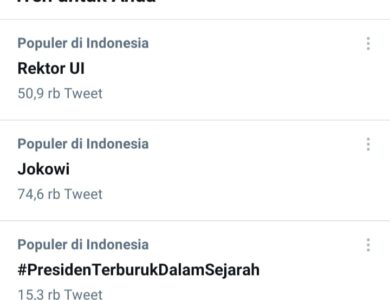 Tagar 'Presiden Terburuk Dalam Sejarah' dan Rektor UI Trending di Twitter Pagi Ini