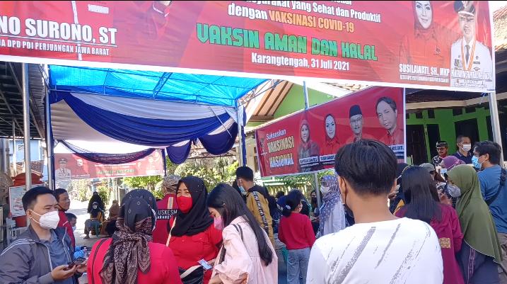 PDIP Cianjur Gelar Vaksinasi Massal di Perumahan Griya Maleber