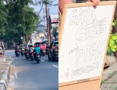 Heboh! Protes Kebijakan PPKM, Dinar Candi Pakai Bikini Seksi di Jalanan