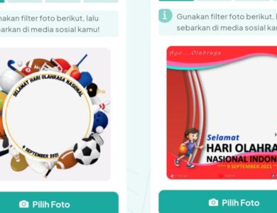 Bingkai Foto Twibbon dan Logo Hari Olahraga Nasional (Haornas) 2021