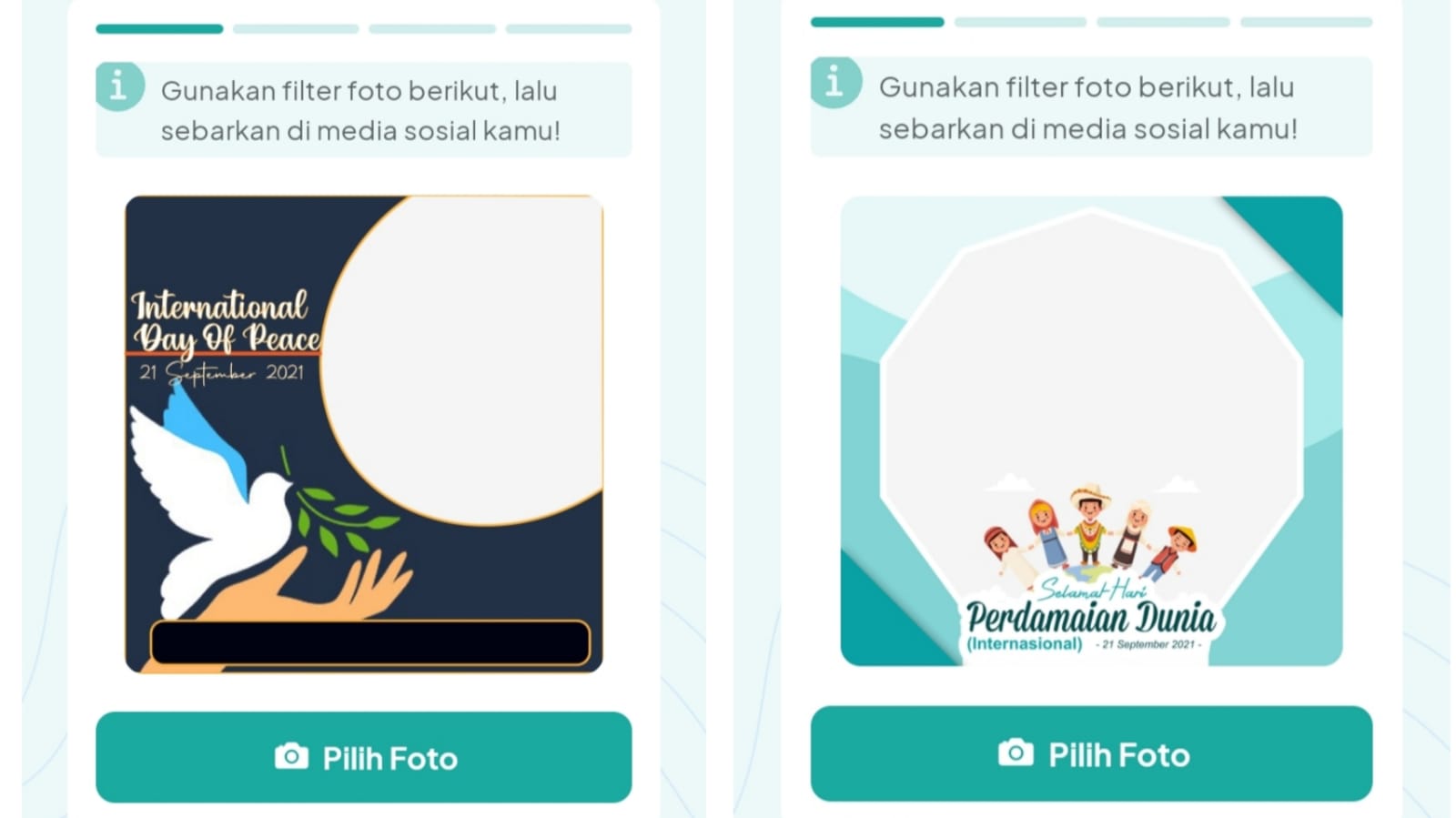 Bingkai Foto Twibbon dan Tema Hari Perdamaian Internasional