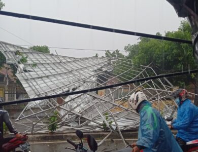 Hujan Badai Terjang Depok, Banyak Pohon Tumbang dan Papan Reklame Roboh
