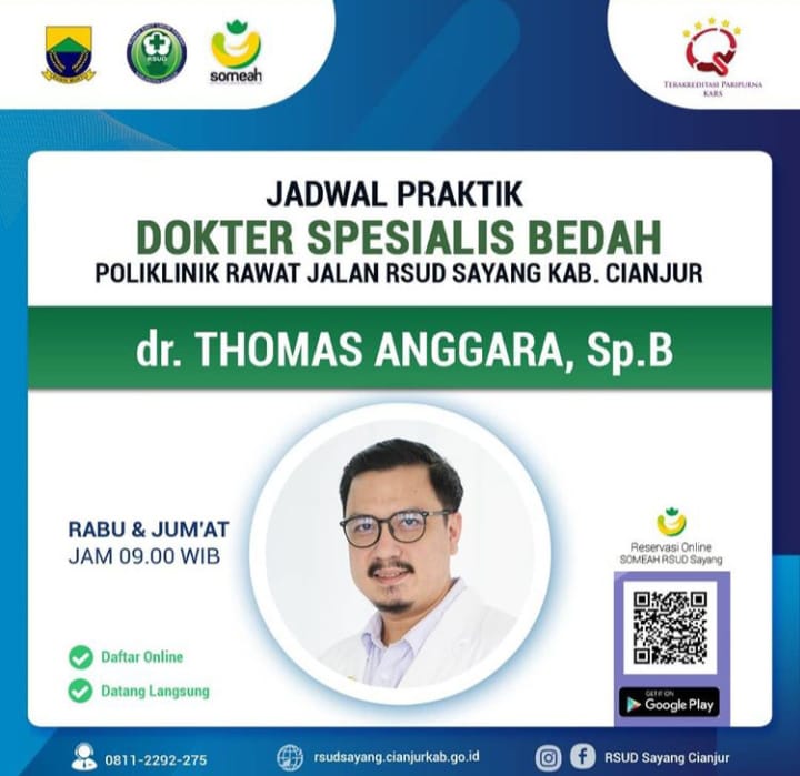 Lengkap! Jadwal Praktik Dokter di RSUD Sayang Cianjur