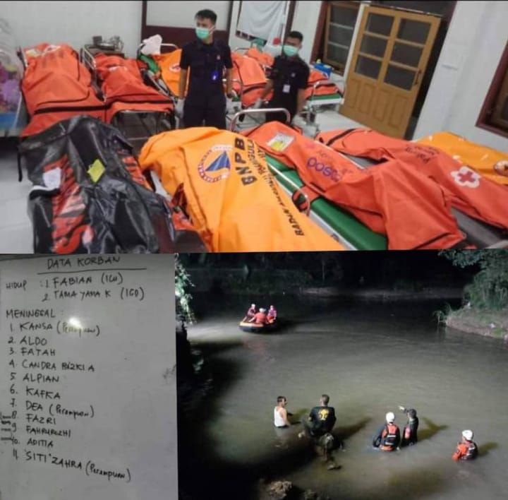 Susur Sungai Berujung Maut, 11 Orang Siswa MTs Tenggelam di Sungai Cileueur