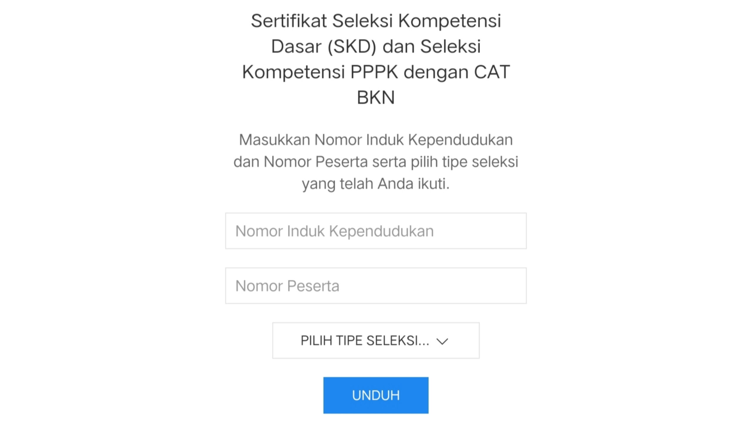 Cara Download Sertifikat SKD CPNS di sertificat.bkn.go.id