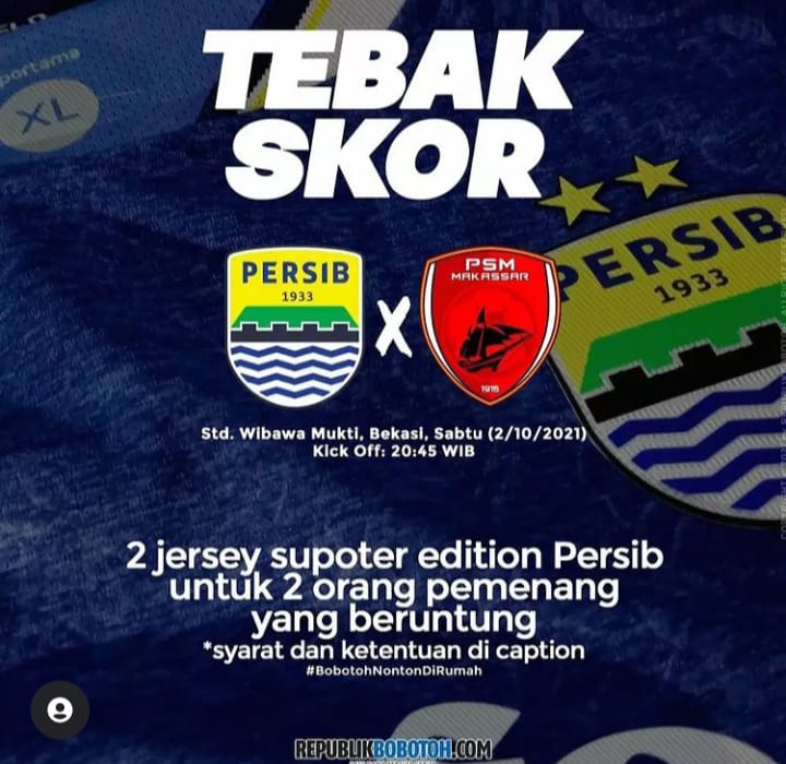 Wagub Uu Bikin Kuis Tebak Skor Persib Vs PSM Makassar, Dua Jersey Keren Menanti!