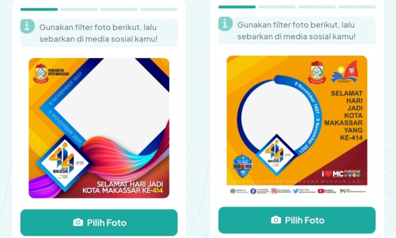 Twibbon HUT Kota Makassar ke 414, Ada Banyak Bingkai Foto Keren!