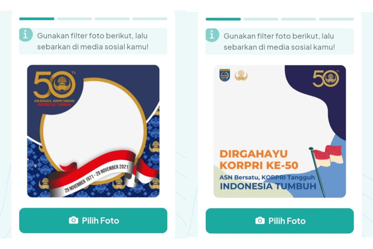 HUT Korpri ke 50, Yuk Pasang Bingkai Foto Twibbon Tahun 2021 di Sini!