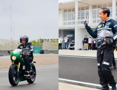 Presiden Jokowi Jajal Sirkuit Mandalika dengan Motor Kustom Kawasaki W175