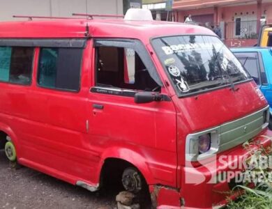 Ditinggal Parkir, Sopir Angkot di Nanggeleng Kaget Ban Mobilnya Hilang Semua
